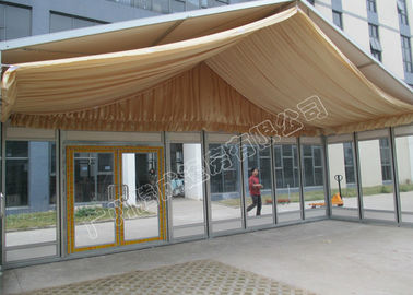 पीवीसी छत कवर और ग्लास वॉल तम्बू क्लासिक विलासिता केन्या तम्बू पार्टी सजावट के साथ