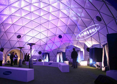8 मीटर व्यास भारी विशेष आउटडोर एल्यूमिनियम जियोडेसिक डोम तम्बू, बड़े गुंबद तम्बू