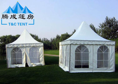 व्हाइट पीवीसी विंडो / सिडवाल्ले परदा के साथ विज्ञापन पगोडा पार्टी तम्बू