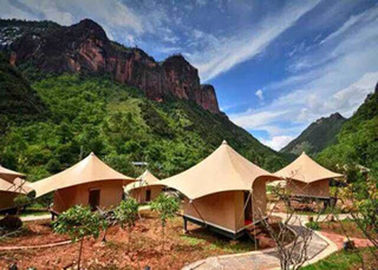 यूवी-संरक्षण पीवीसी कपड़े हल्के बेल तम्बू होटल अनुकूलित आकार