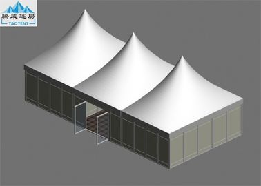 महोत्सव के लिए सफेद छत बड़े वेयरहाउस तम्बू, एल्यूमिनियम फ्रेम रंगीन पीवीसी दीवार पगोडा गेजबो तम्बू
