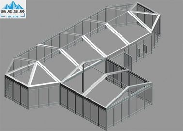 पारदर्शी या सफेद पीवीसी बड़े पगोडा तम्बू 6x6m / 6X17.2m एल्यूमिनियम फ्रेम